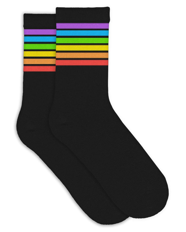 Black Rainbow Socks (Fits Sizes 8-11M)