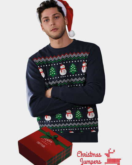Sweat-shirt de Noël pour homme - Motif sapin enneigé