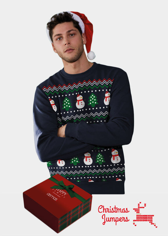 Sweat-shirt de Noël pour homme - Motif sapin enneigé