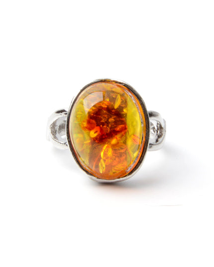 Bague d'ambre bohème