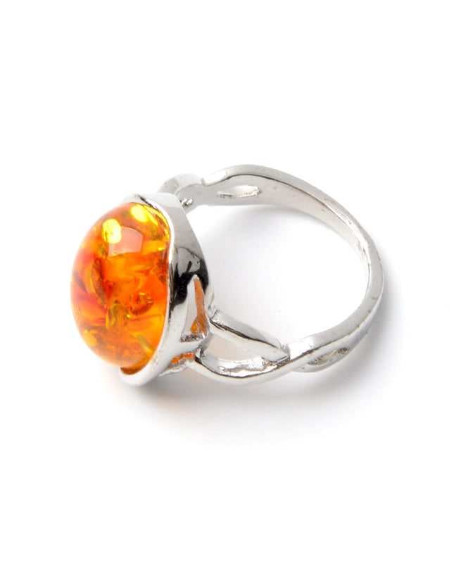 Bague d'ambre bohème