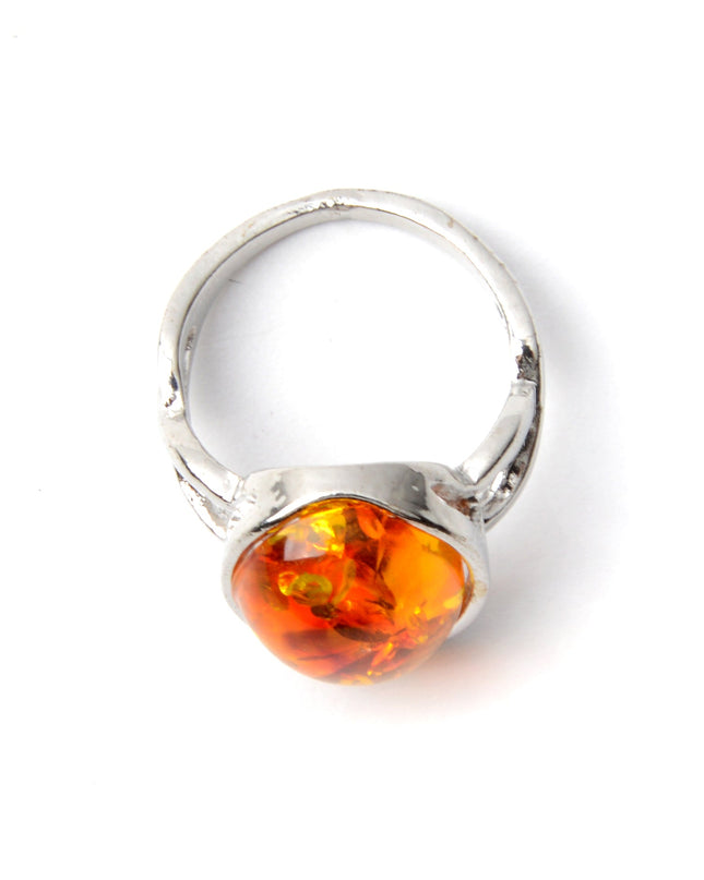 Bague d'ambre bohème