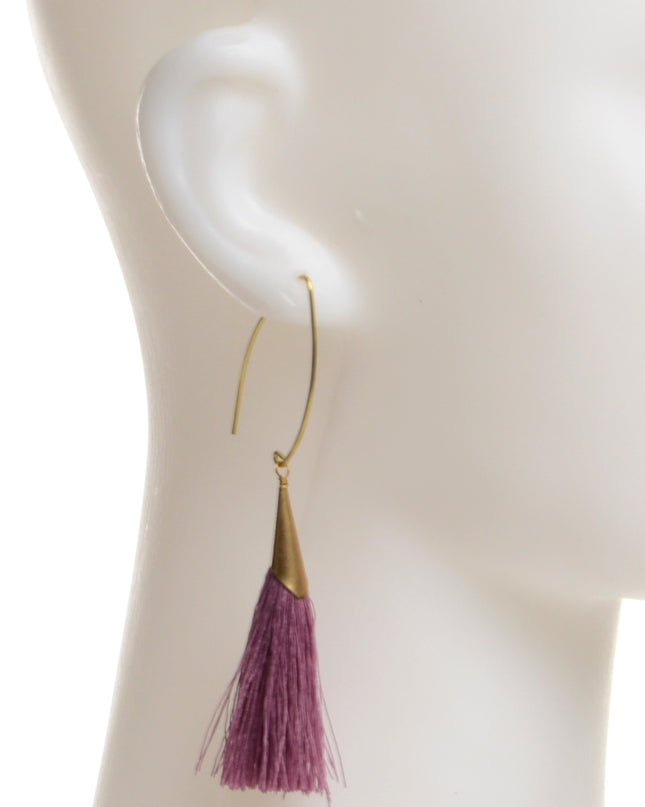 Boucles d'oreilles à pompons - Violettes pour Noël