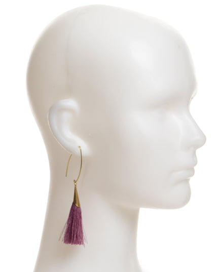 Boucles d'oreilles à pompons - Violettes pour Noël