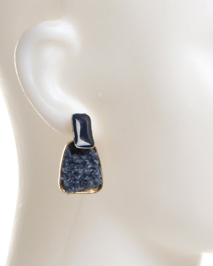 Boucles d'oreilles duveteuses - Bleues pour Noël