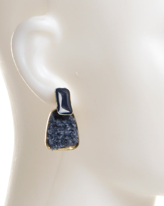 Boucles d'oreilles duveteuses - Bleues pour Noël