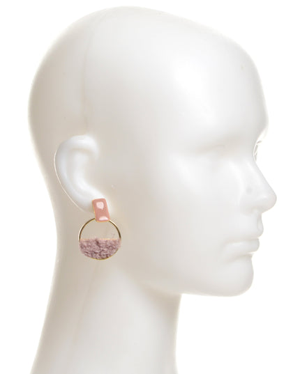 Boucles d'oreilles poudrées - Accessoire de fête adorable