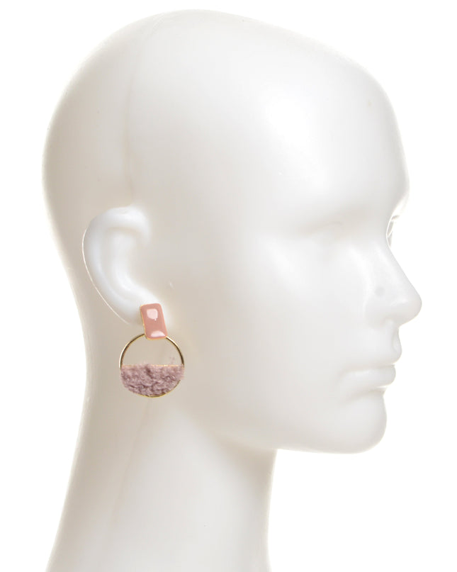 Boucles d'oreilles poudrées - Accessoire de fête adorable