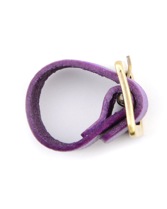 Bague en cuir - Violette