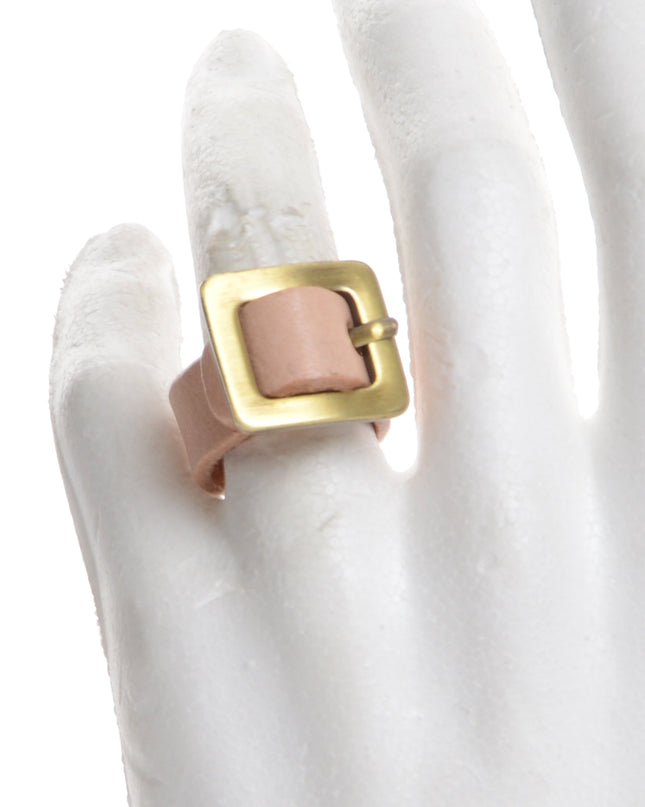 Bague en cuir - Poudre