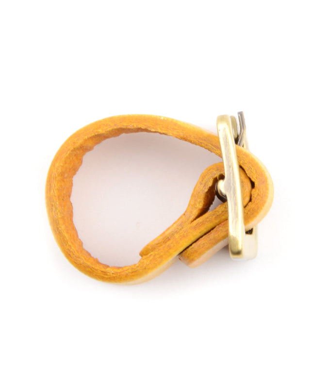 Bague en cuir jaune