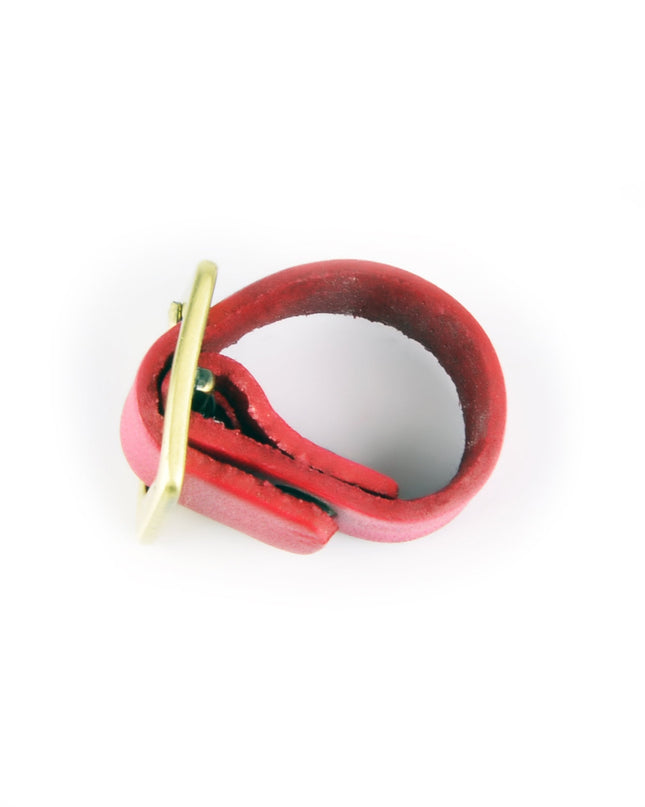 Bague en cuir bordeaux - Élégante et stylée