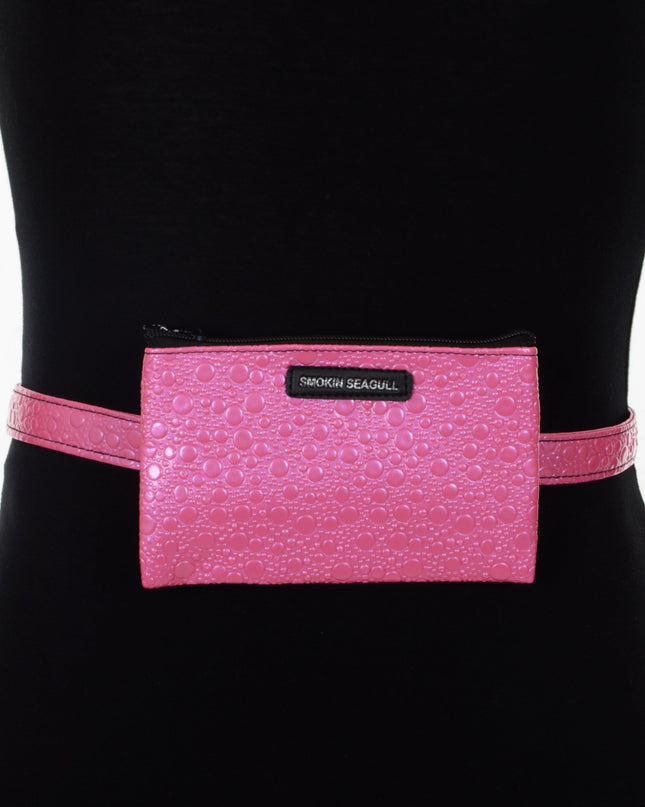 Sac banane rose à bulles | Accessoires élégants pour toutes