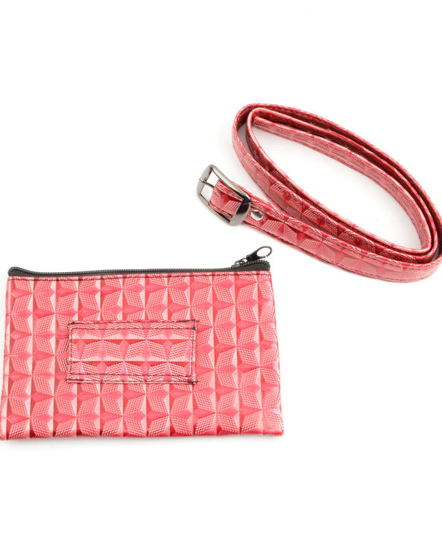 Sac banane rose géométrique | Accessoires tendance pour tous