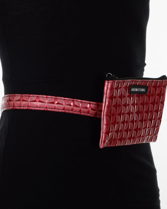 Sac banane rose géométrique | Accessoires tendance pour tous