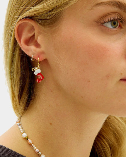 Boucles d'oreilles de Noël - Motif chaussette