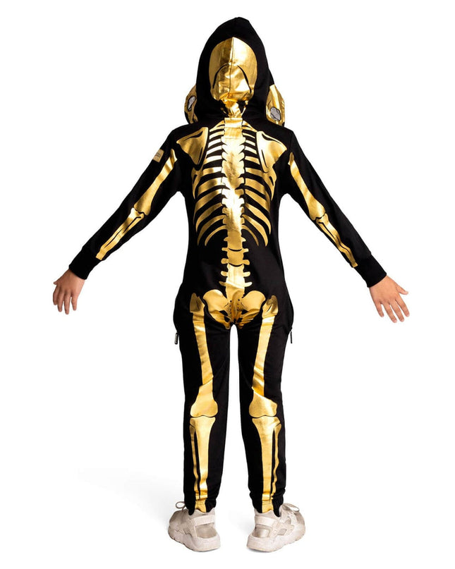 Boy's Gold Skeleton Costume