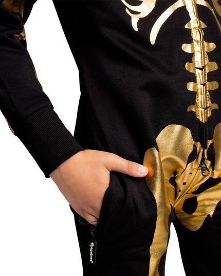 Boy's Gold Skeleton Costume