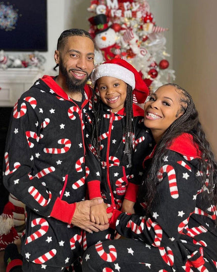 Matching Candy Cane Lane Family Jumpsuits