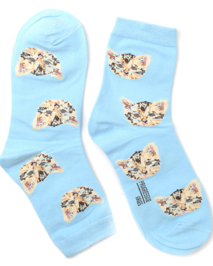 Chaussettes chat - Bleues amusantes