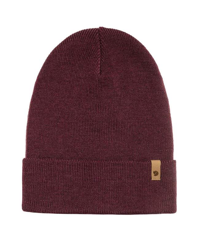 Bonnet Fjällräven Classic Knit - Couleur grenat foncé