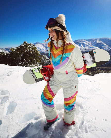 Women's Retro Rainbow Snow Suit