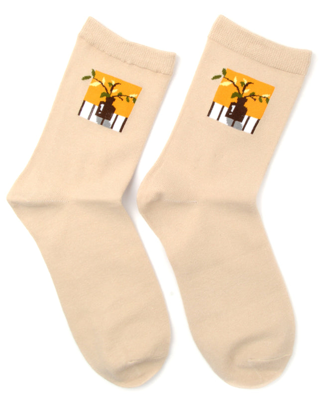 Chaussettes de Noël amusantes - Motif nature morte Zokni Brown