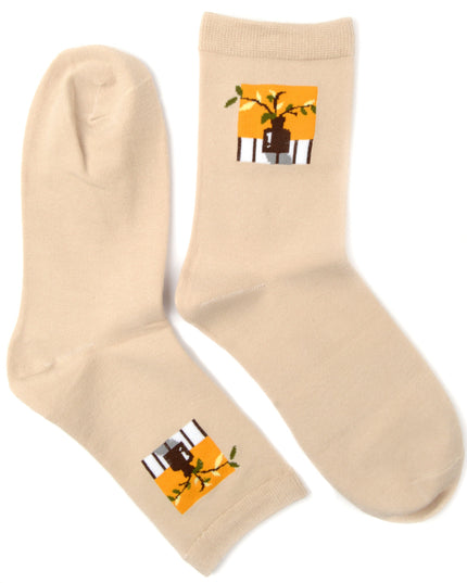 Fun Christmas Socks - Brown Still Life Design