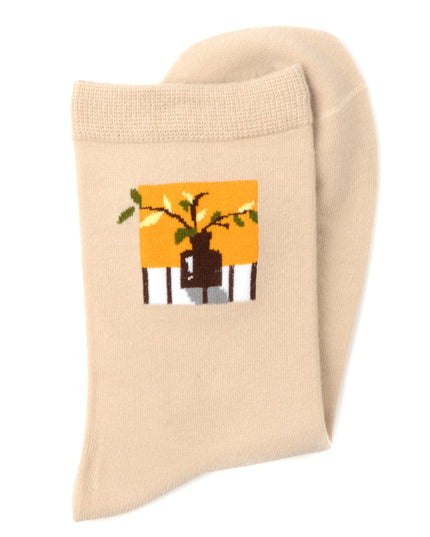 Fun Christmas Socks - Brown Still Life Design