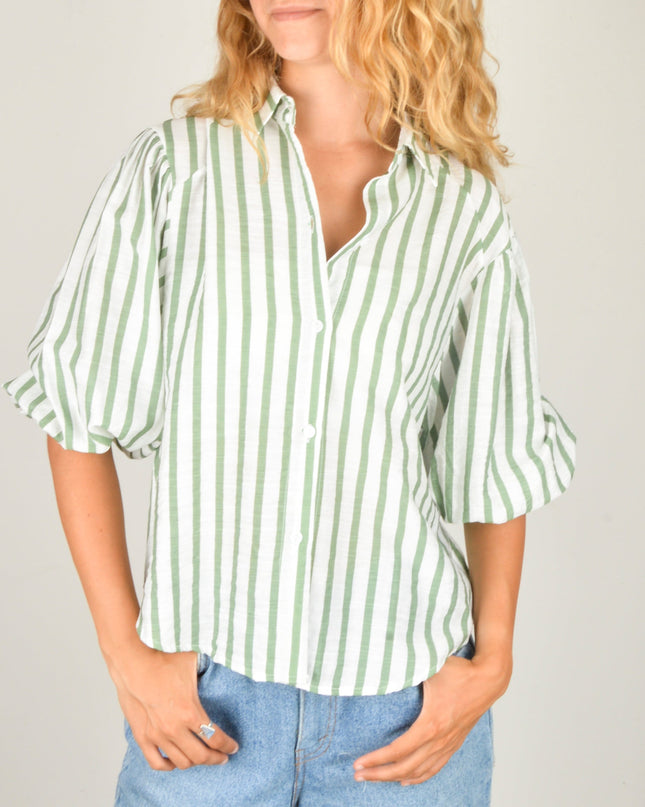 Chemisier rayé vert | Collection limitée pour tous les âges