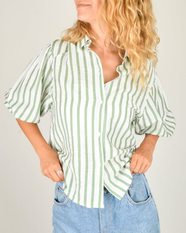 Chemisier rayé vert | Collection limitée pour tous les âges