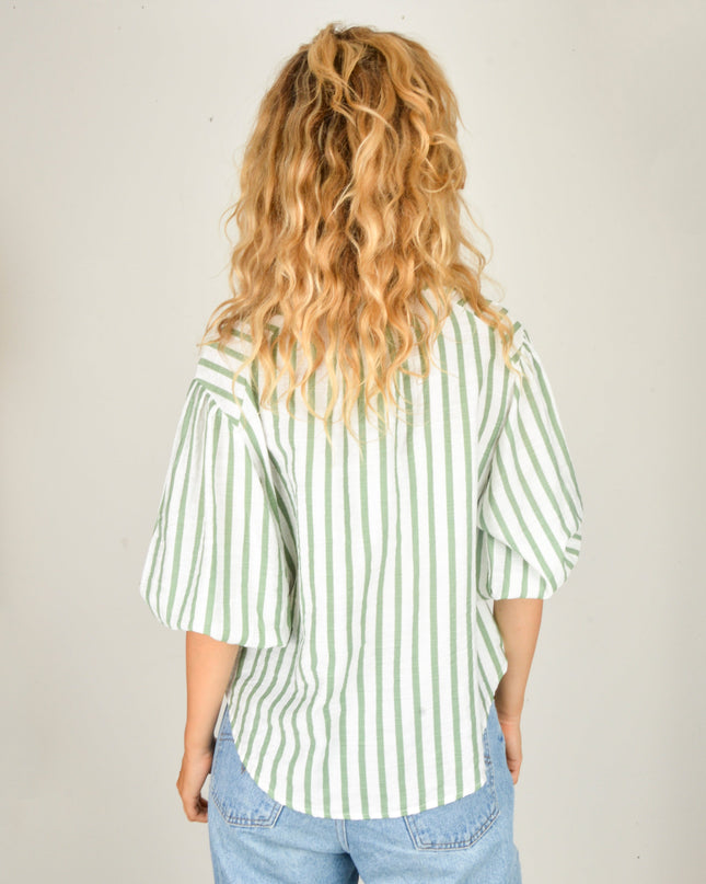 Chemisier rayé vert | Collection limitée pour tous les âges
