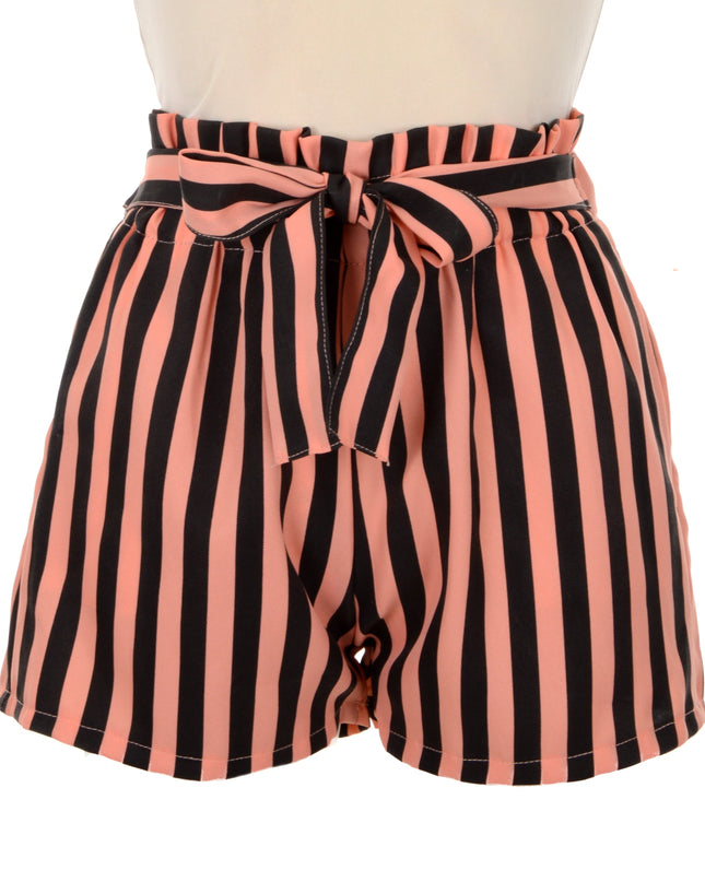 Short rayé rose