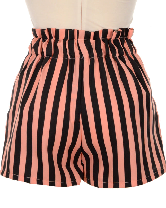 Short rayé rose