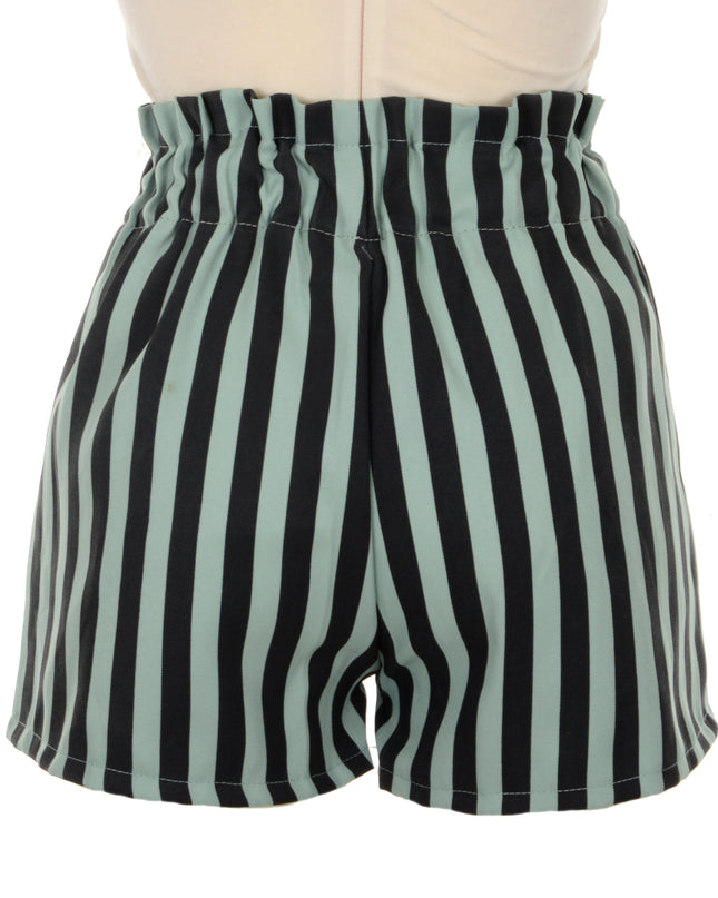 Short rayé vert
