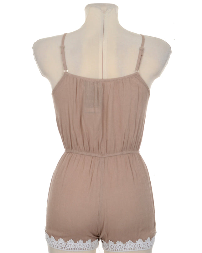 Combinaison en dentelle - Marron