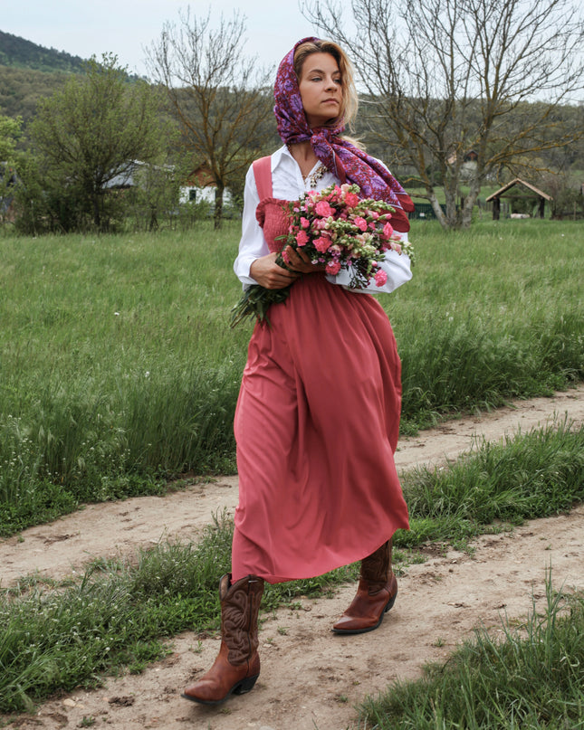 Robe midi - Mauve