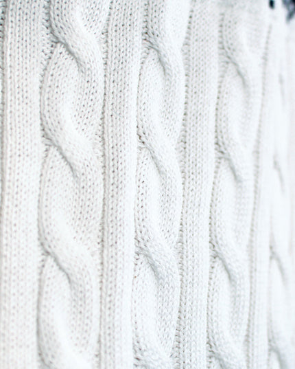 Chic White Christmas Sweater for Couples - Alaska