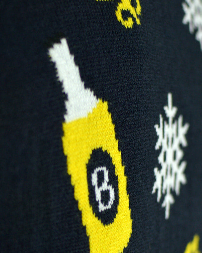 Pull de Noël LED pour couples avec Père Noël et bière