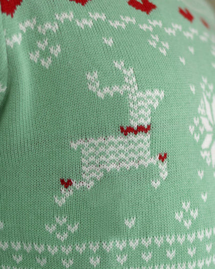 Pull de Noël pour couples - Vert