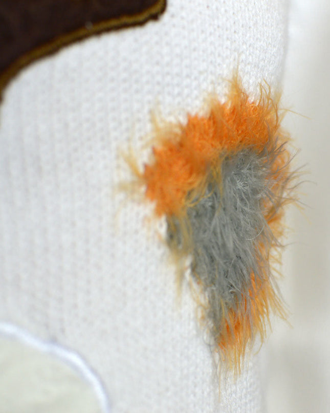 Pull de Noël blanc 3D pour homme avec rennes