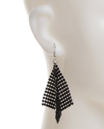 Boucles d'oreilles disco noires pour Noël