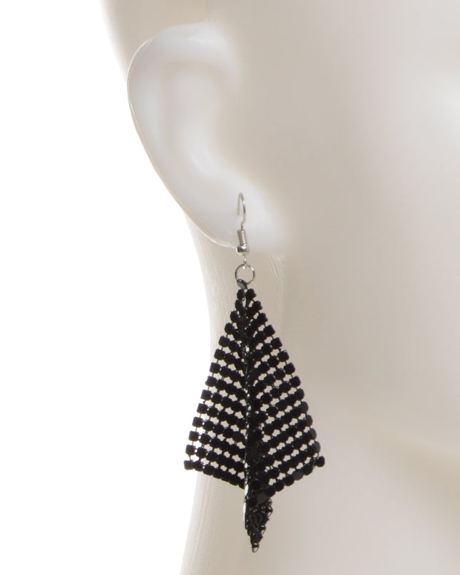 Boucles d'oreilles disco noires pour Noël