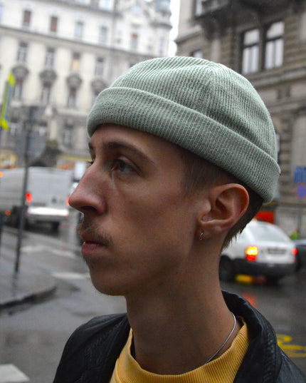 Bonnet Docker tricoté - Accessoires de Noël menthe