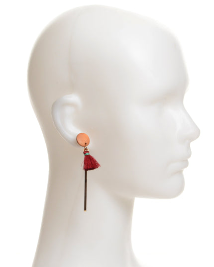 Boucles d'oreilles en bois à pompons - Bijoux uniques pour toutes les occasions