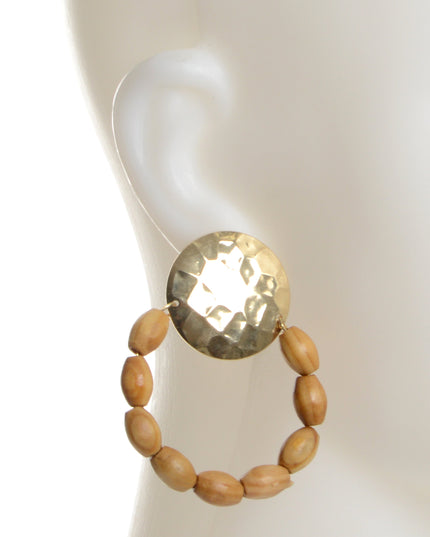 Boucles d'oreilles - Perles en bois