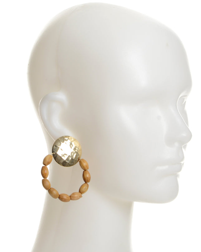 Boucles d'oreilles - Perles en bois