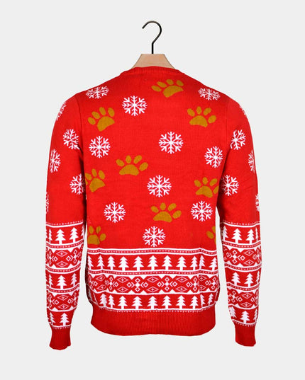 Family Christmas Sweater with Little Dog