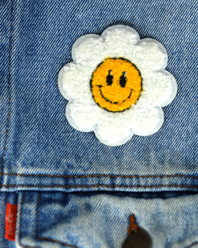 Patch - Smiley Fleur Duveteuse | Vêtements de Pâques pour Tous Âges