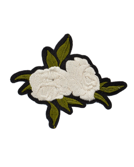 Patch de roses blanches doubles - Accessoire de Pâques